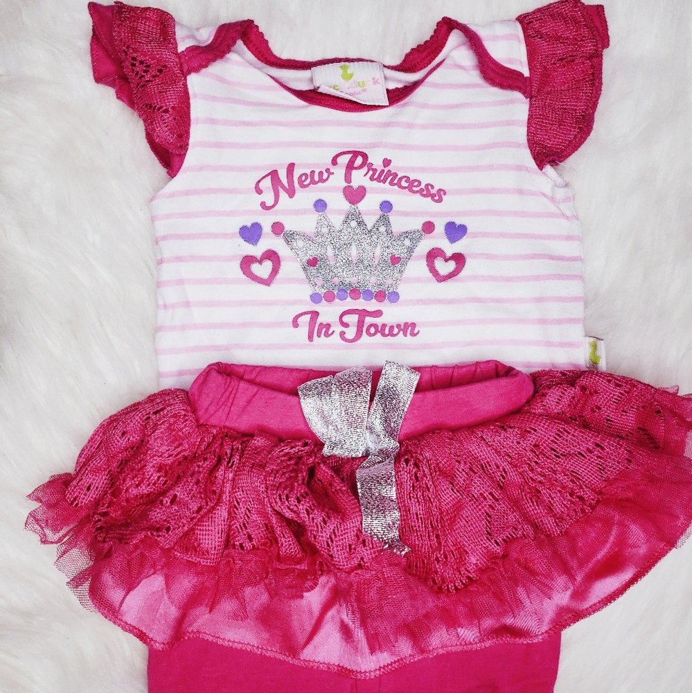 2 Piece Shirt and Pants/Tutu Skirt Princess Set